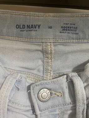 Old Navy Light Wash Blue High-Rise Rockstar Jeggings
